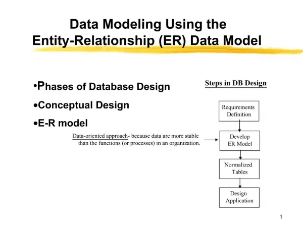 Data Modeling Using the Entity-Relationship ER Data Model