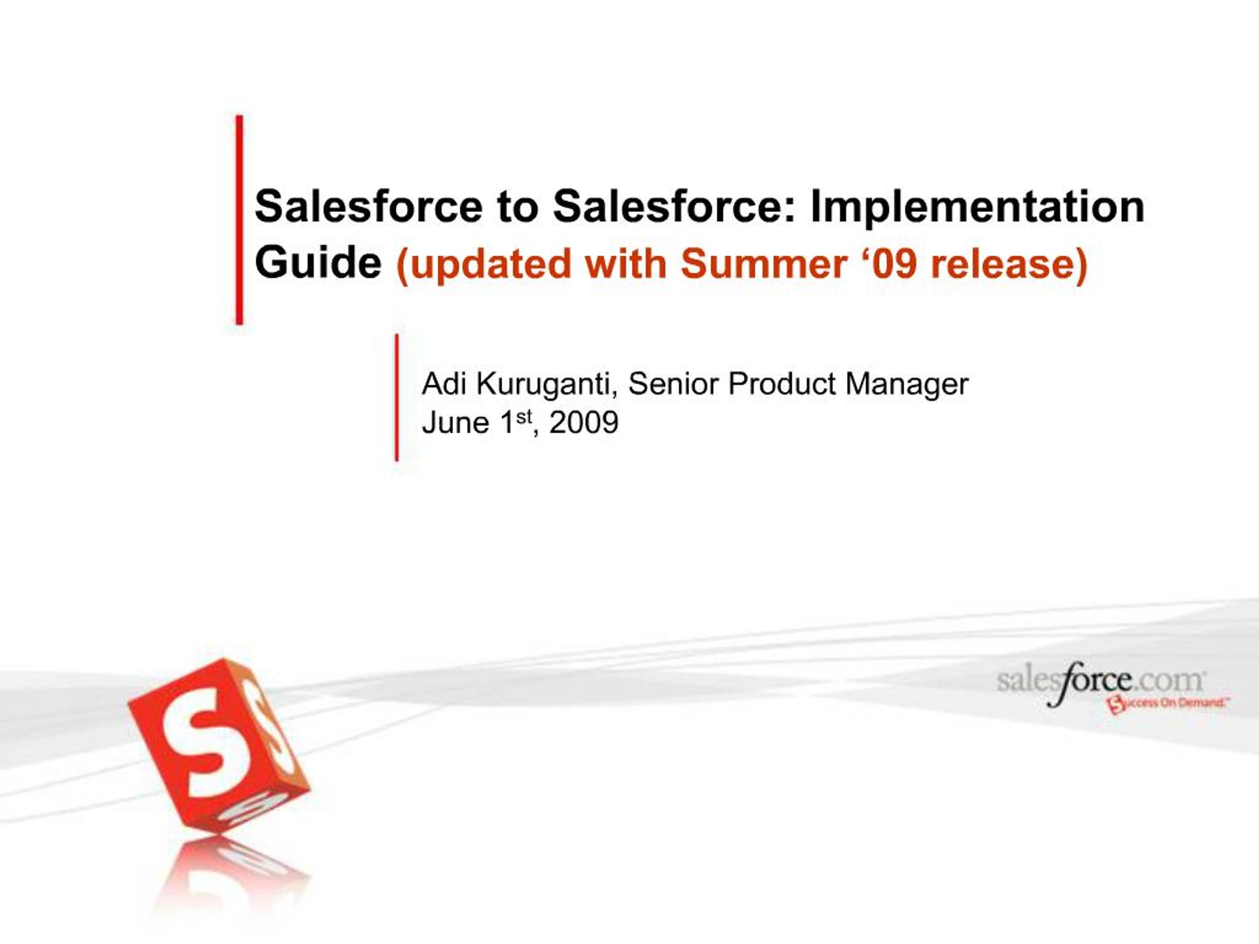 PPT - Salesforce to Salesforce: Implementation Guide updated with ...