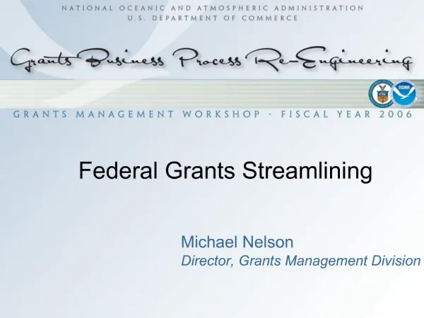 Federal Grants Streamlining