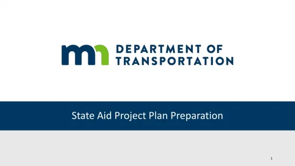 State Aid Project Plan Preparation