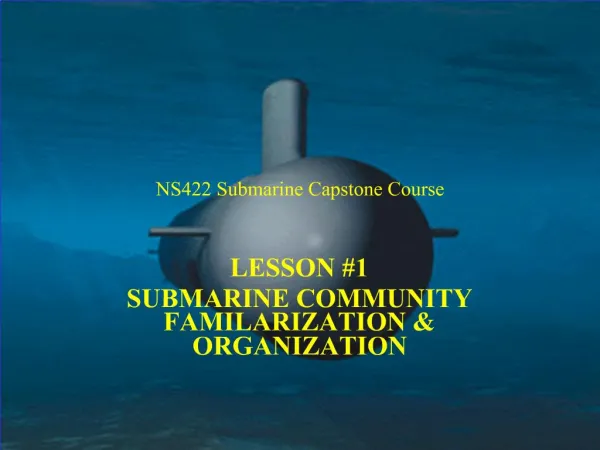 NS422 Submarine Capstone Course
