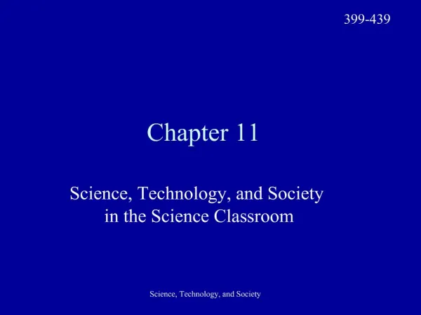 Science, Technology, and Society in the Science Classroom