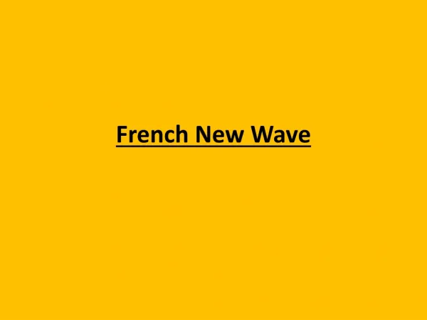 French New Wave