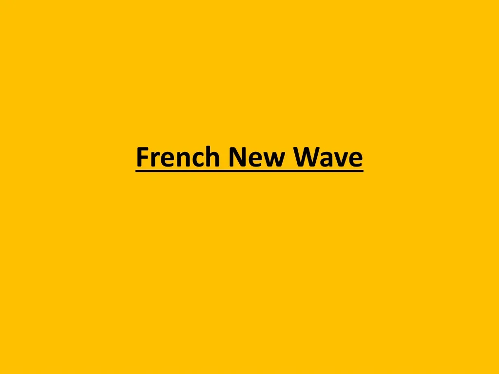 french new wave