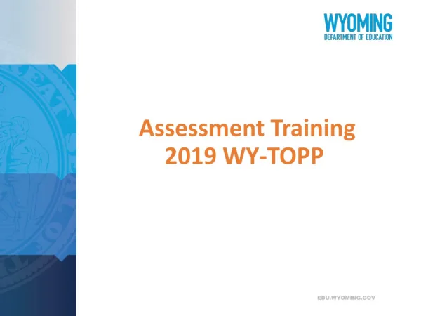 Assessment Training 2019 WY-TOPP