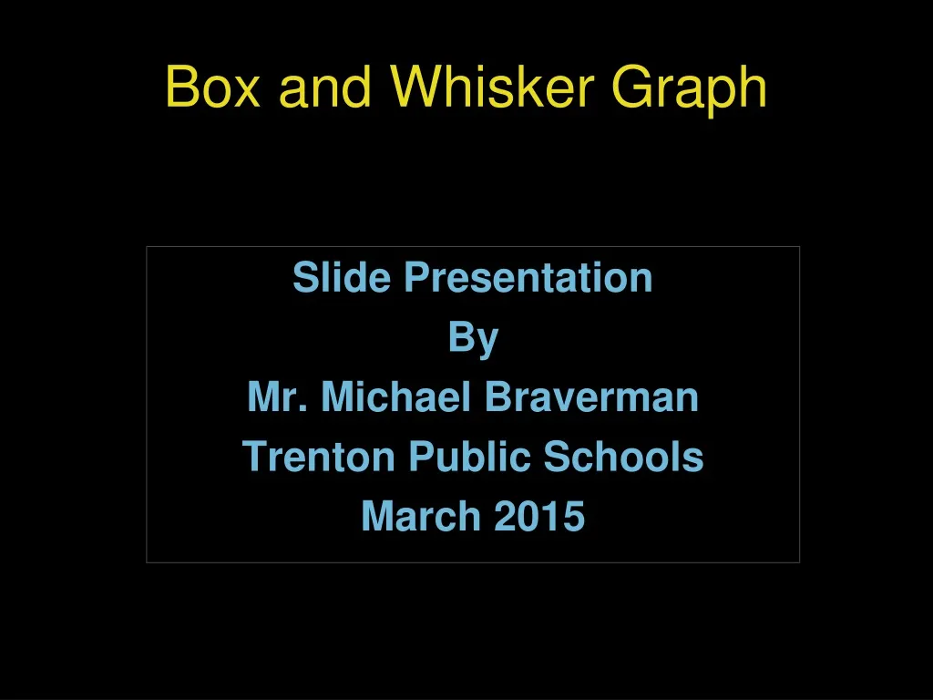 box and whisker graph