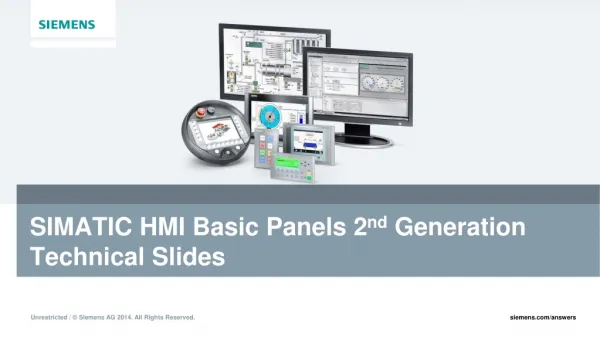 SIMATIC HMI Basic Panels 2 nd Generation Technical Slides