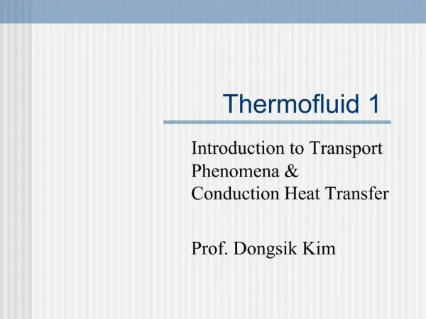 Thermofluid 1