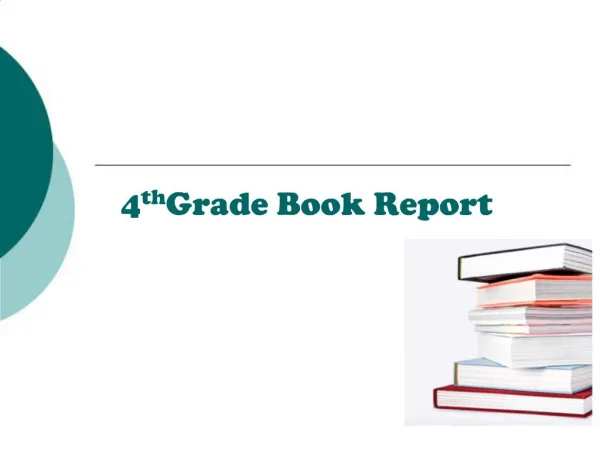 4th Grade Book Report