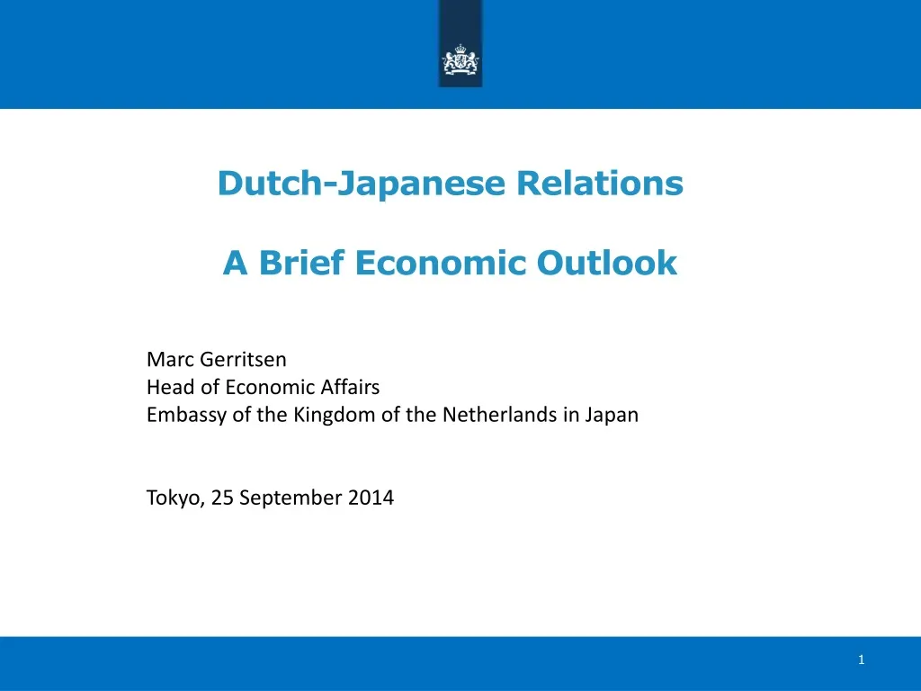 dutch japanese relations a brief economic outlook