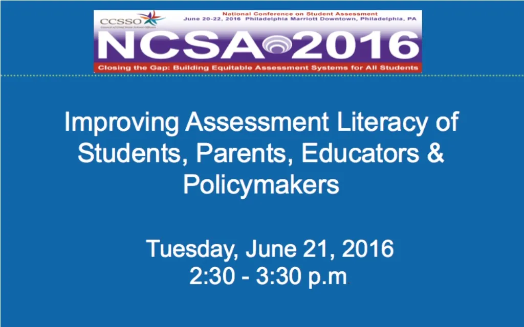 improving assessment literacy of students parents