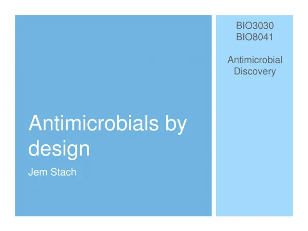 Antimicrobials by design