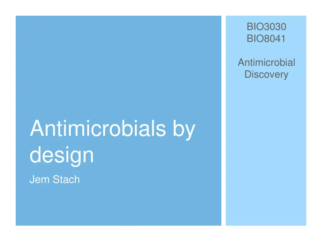 antimicrobials by design