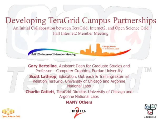 Developing TeraGrid Campus Partnerships