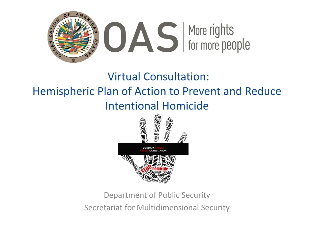 virtual consultation hemispheric plan of action to prevent and reduce intentional homicide