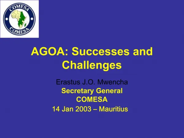 AGOA: Successes and Challenges