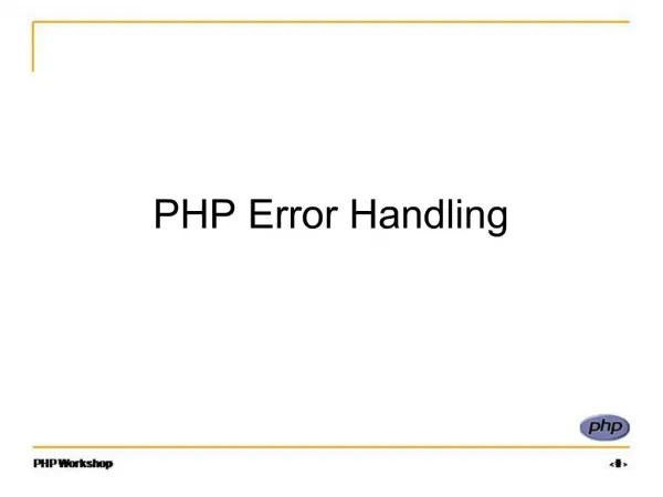 PHP Error Handling