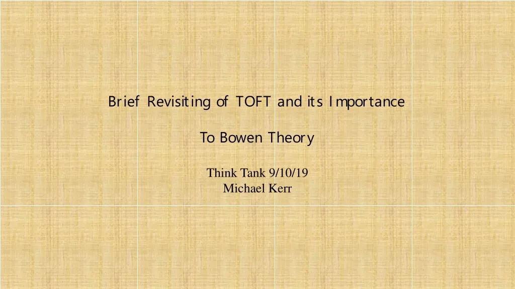 brief revisiting of toft and its importance