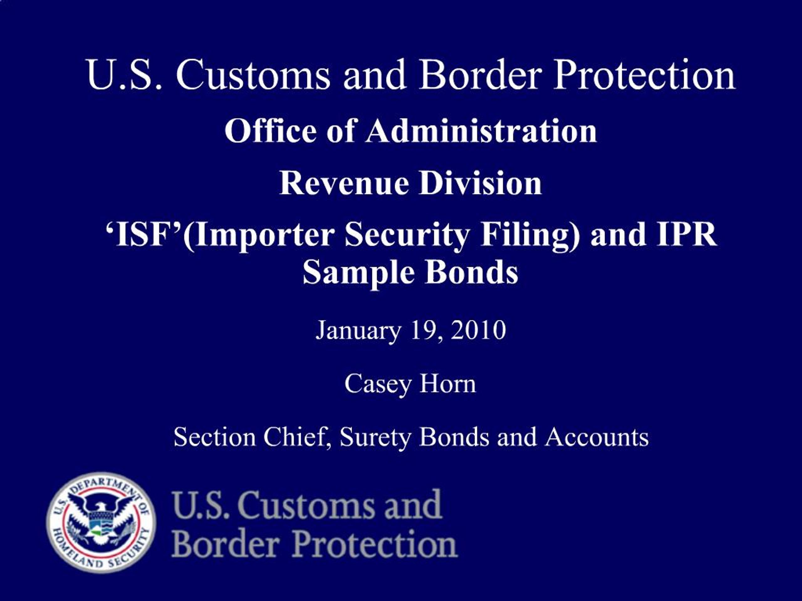 PPT - U.S. Customs and Border Protection PowerPoint Presentation, free ...