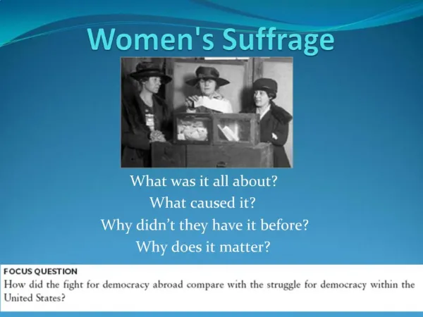 Womens Suffrage