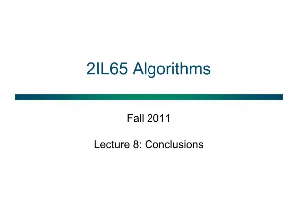 2IL65 Algorithms