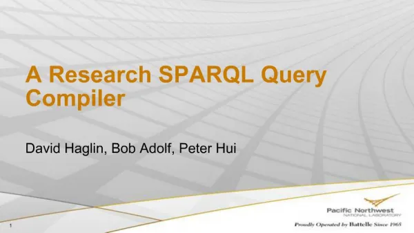 A Research SPARQL Query Compiler