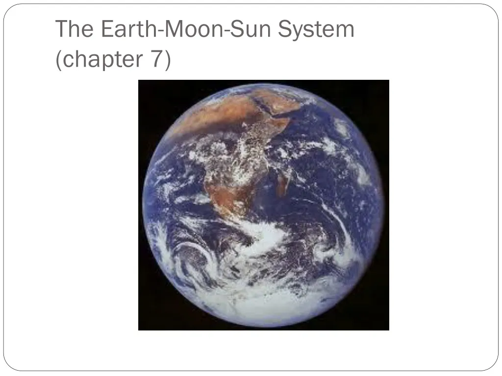 the earth moon sun system chapter 7