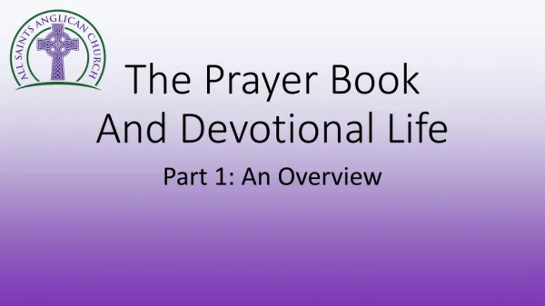 The Prayer Book And Devotional Life