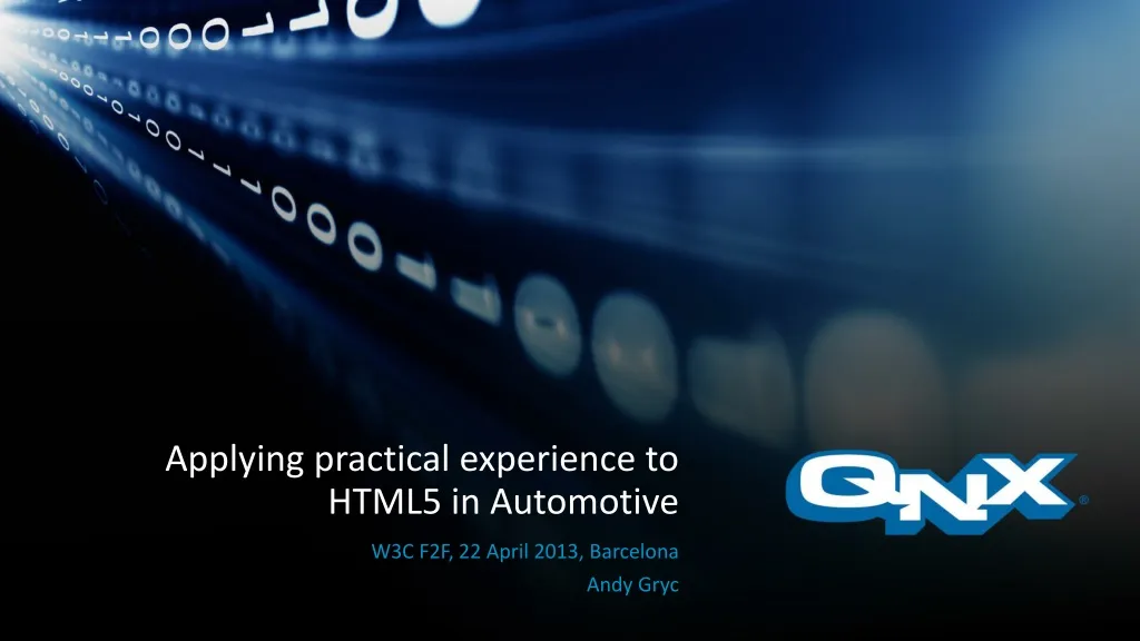 applying practical experience to html5