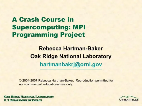 A Crash Course in Supercomputing: MPI Programming Project