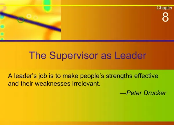 The Supervisor as Leader