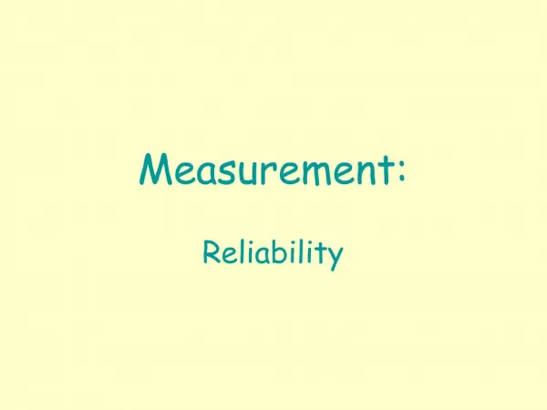 Measurement: