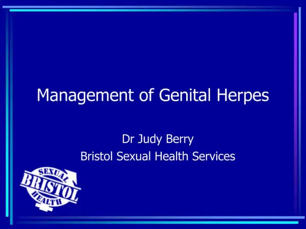 Management of Genital Herpes