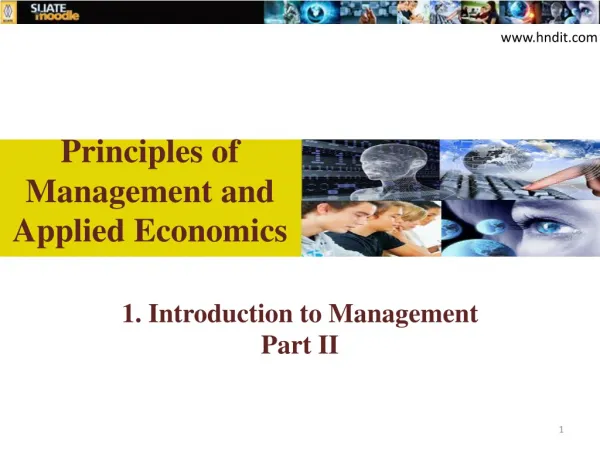 Principles of Management and Applied Economics
