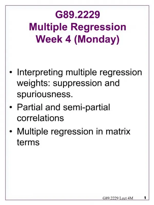 G89.2229 Multiple Regression Week 4 Monday