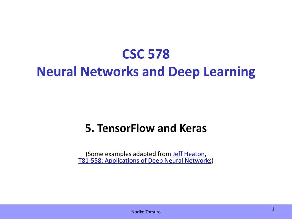 csc 578 neural networks and deep learning