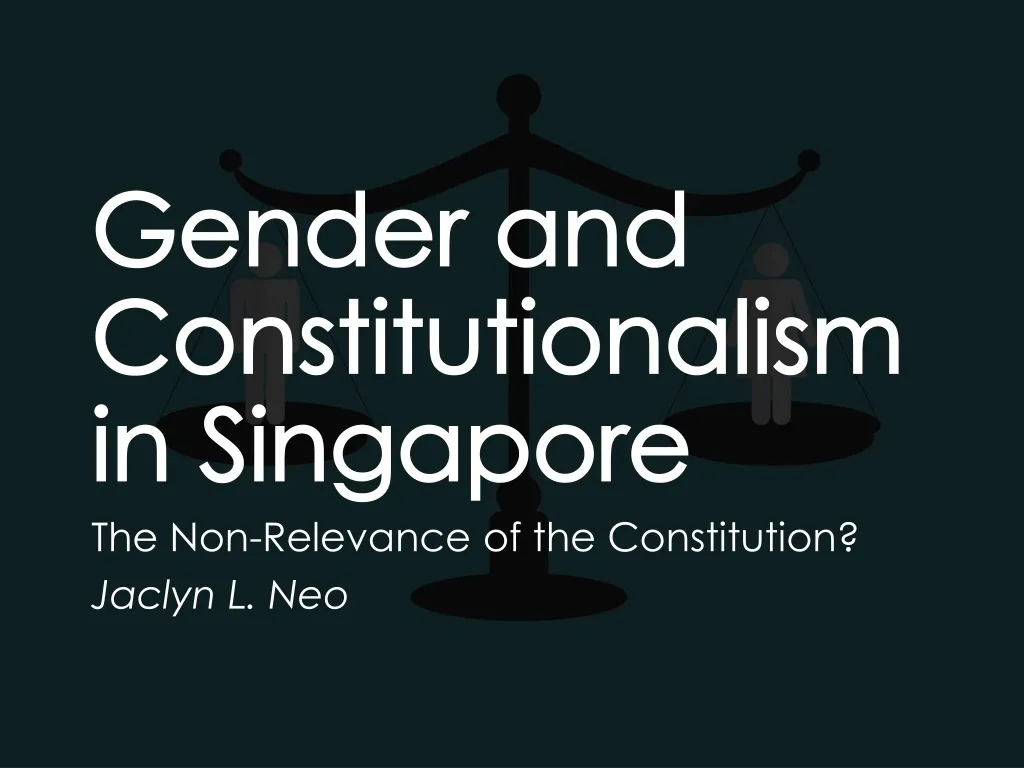 gender and constitutionalism in singapore