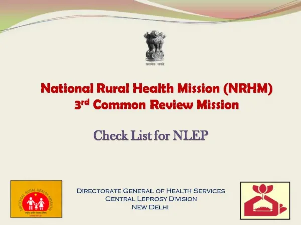 National Rural Health Mission NRHM 3rd Common Review Mission