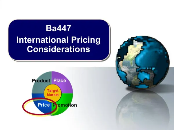 Ba447 International Pricing Considerations