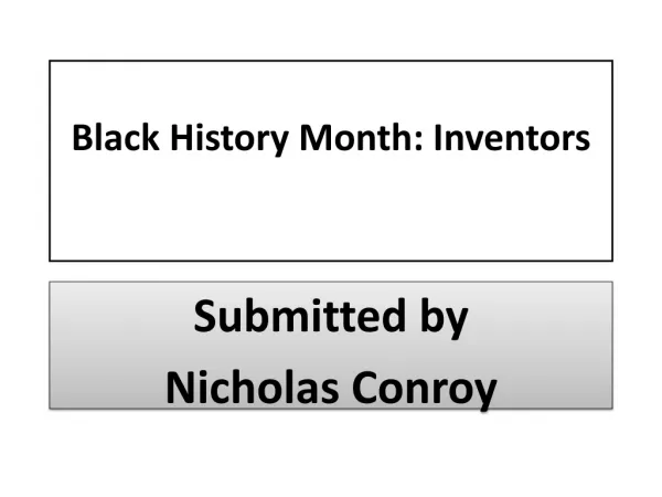 Black History Month: Inventors