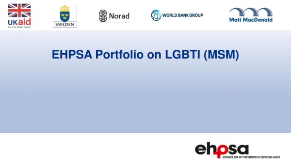 EHPSA Portfolio on LGBTI (MSM)