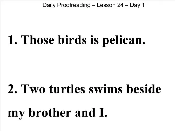 Daily Proofreading Lesson 24 Day 1