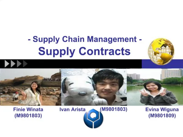 - Supply Chain Management - Supply Contracts