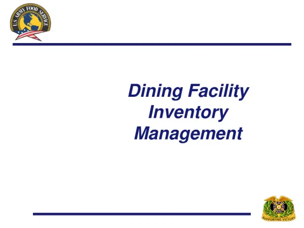 Dining Facility Inventory Management