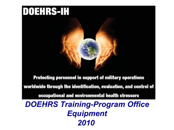 DOEHRS Training-Program Office Equipment 2010