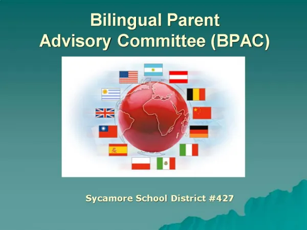 Bilingual Parent Advisory Committee BPAC