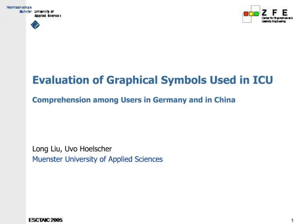 Evaluation of Graphical Symbols Used in ICU Comprehension among Users in Germany and in China
