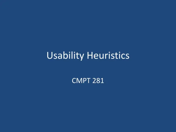 Usability Heuristics