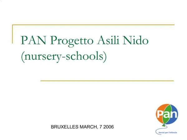 PAN Progetto Asili Nido nursery-schools