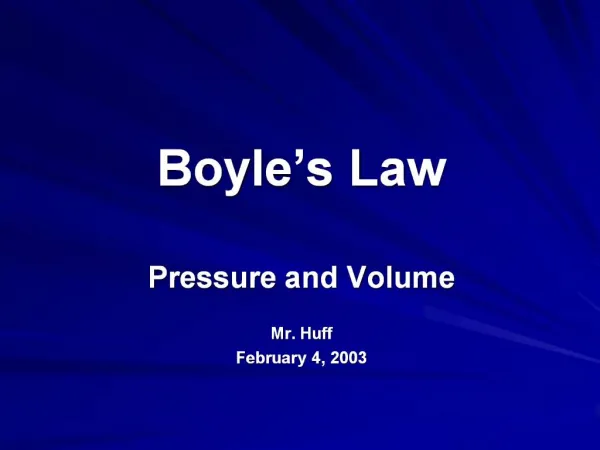 Boyle s Law